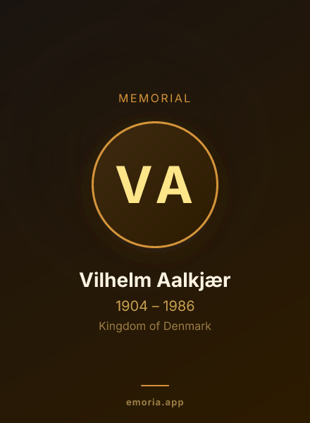 Memorial portrait of Vilhelm Aalkjær