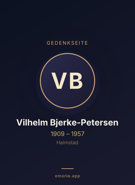 Gedenkportrait von Vilhelm Bjerke-Petersen