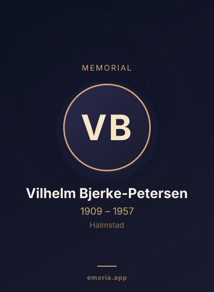 Memorial portrait of Vilhelm Bjerke-Petersen