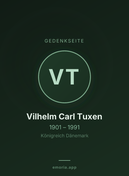 Gedenkportrait von Vilhelm Carl Tuxen