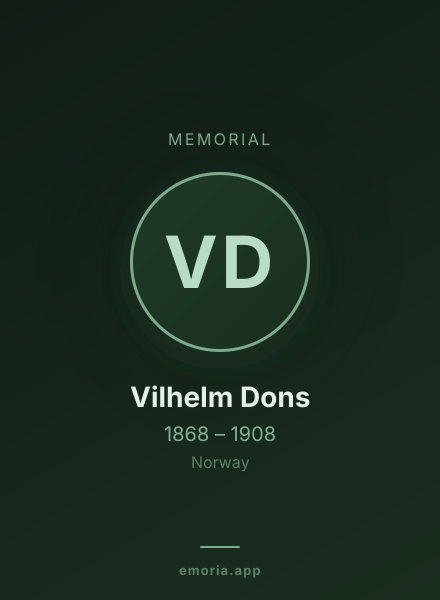 Memorial portrait of Vilhelm Dons