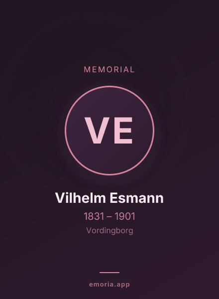 Memorial portrait of Vilhelm Esmann