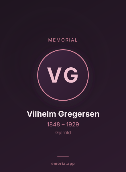 Memorial portrait of Vilhelm Gregersen