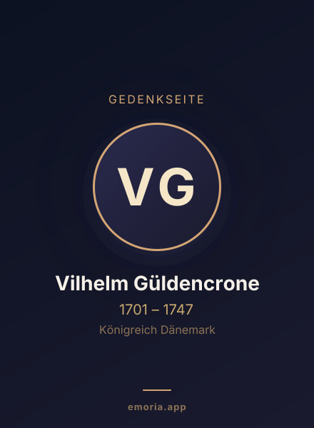 Gedenkportrait von Vilhelm Güldencrone