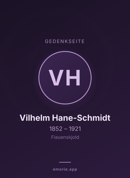 Gedenkportrait von Vilhelm Hane-Schmidt
