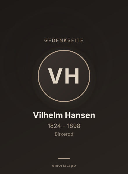 Gedenkportrait von Vilhelm Hansen