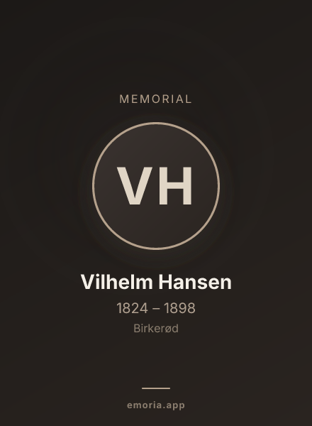 Memorial portrait of Vilhelm Hansen