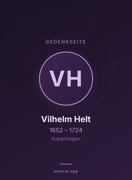 Gedenkportrait von Vilhelm Helt