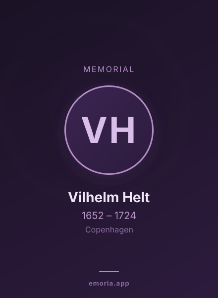 Memorial portrait of Vilhelm Helt