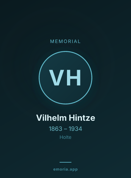 Memorial portrait of Vilhelm Hintze