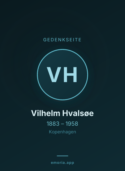 Gedenkportrait von Vilhelm Hvalsøe