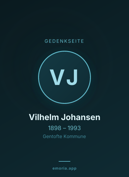 Gedenkportrait von Vilhelm Johansen