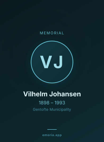 Memorial portrait of Vilhelm Johansen