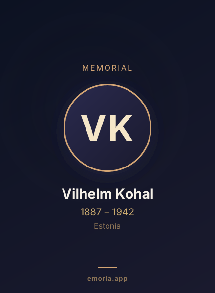 Memorial portrait of Vilhelm Kohal
