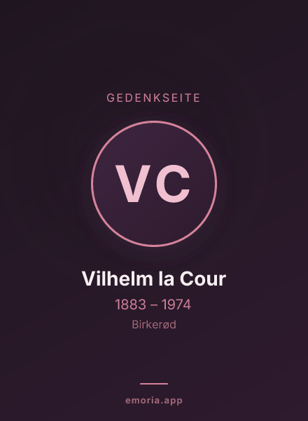 Gedenkportrait von Vilhelm la Cour