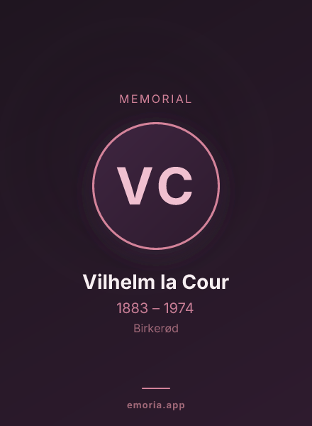 Memorial portrait of Vilhelm la Cour