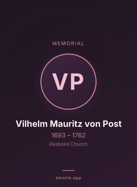 Memorial portrait of Vilhelm Mauritz von Post