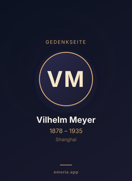 Gedenkportrait von Vilhelm Meyer