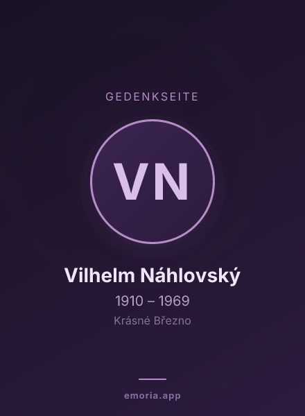 Gedenkportrait von Vilhelm Náhlovský