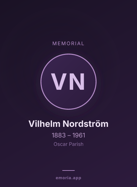 Memorial portrait of Vilhelm Nordström