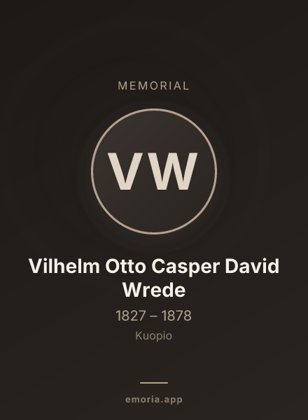 Memorial portrait of Vilhelm Otto Casper David Wrede