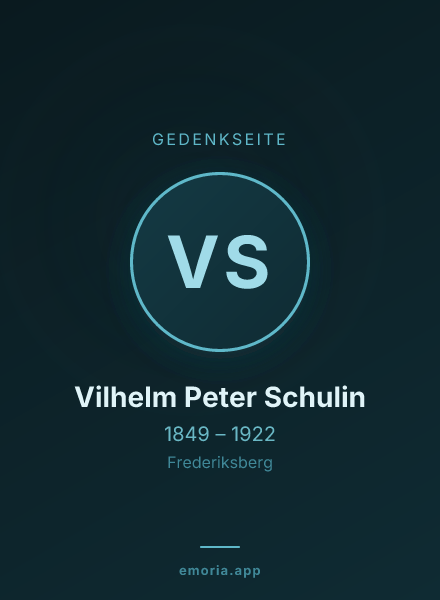 Gedenkportrait von Vilhelm Peter Schulin