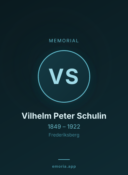 Memorial portrait of Vilhelm Peter Schulin