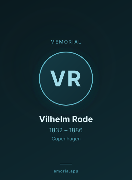 Memorial portrait of Vilhelm Rode