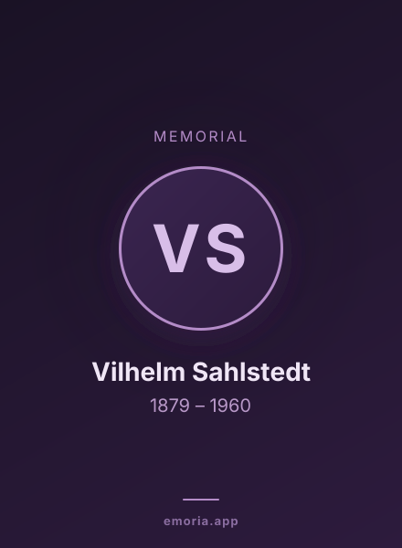 Memorial portrait of Vilhelm Sahlstedt