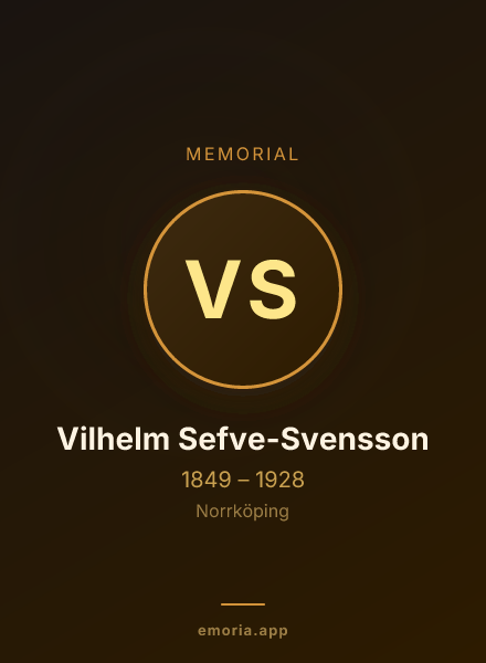 Memorial portrait of Vilhelm Sefve-Svensson
