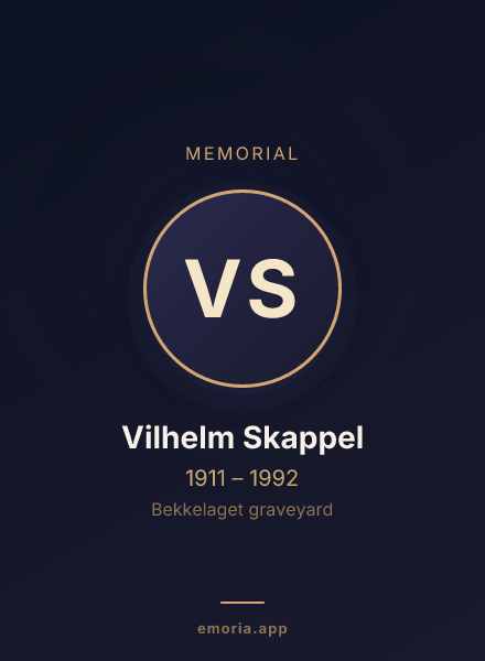 Memorial portrait of Vilhelm Skappel