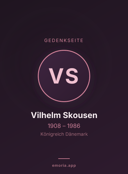 Gedenkportrait von Vilhelm Skousen