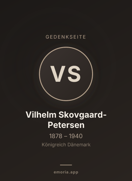 Gedenkportrait von Vilhelm Skovgaard-Petersen