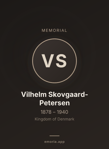 Memorial portrait of Vilhelm Skovgaard-Petersen