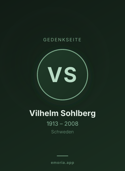 Gedenkportrait von Vilhelm Sohlberg