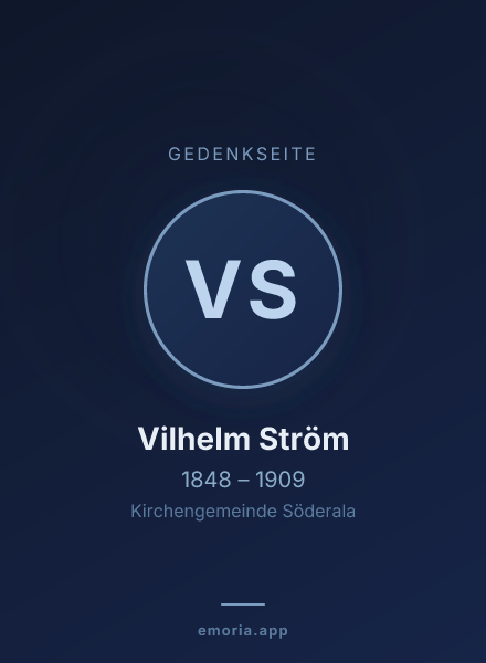 Gedenkportrait von Vilhelm Ström
