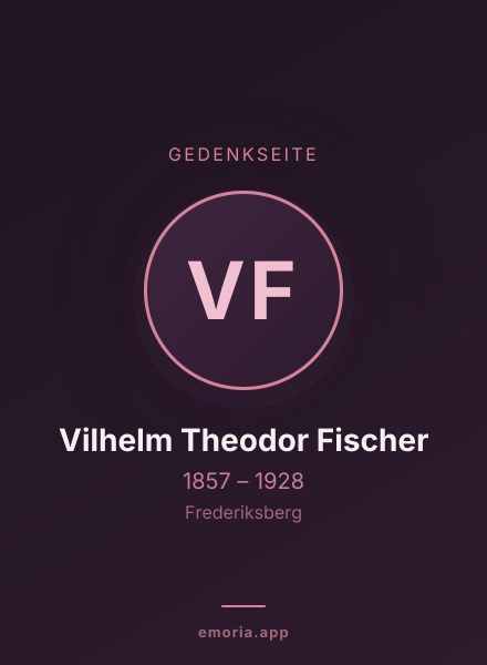 Gedenkportrait von Vilhelm Theodor Fischer