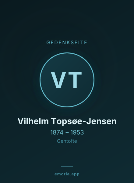 Gedenkportrait von Vilhelm Topsøe-Jensen