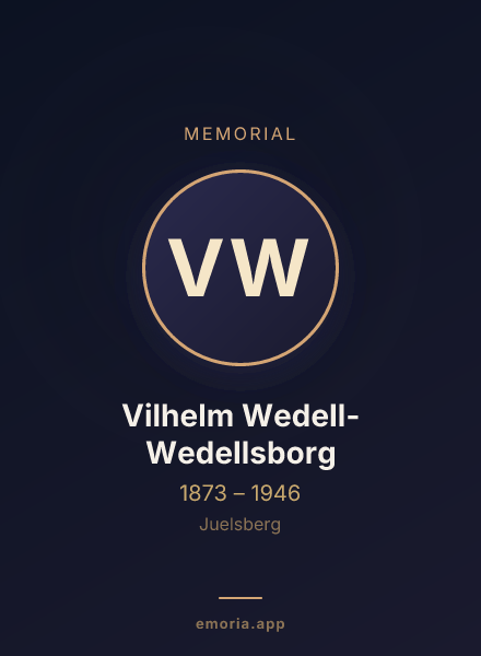 Memorial portrait of Vilhelm Wedell-Wedellsborg