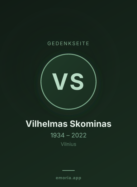Gedenkportrait von Vilhelmas Skominas