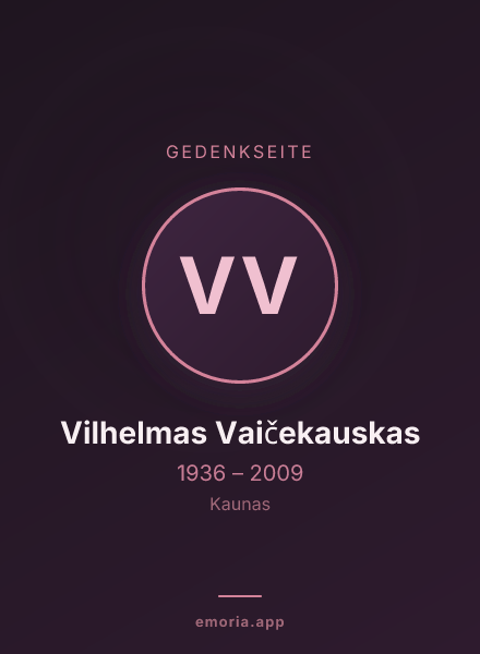 Gedenkportrait von Vilhelmas Vaičekauskas