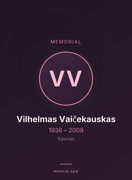 Memorial portrait of Vilhelmas Vaičekauskas
