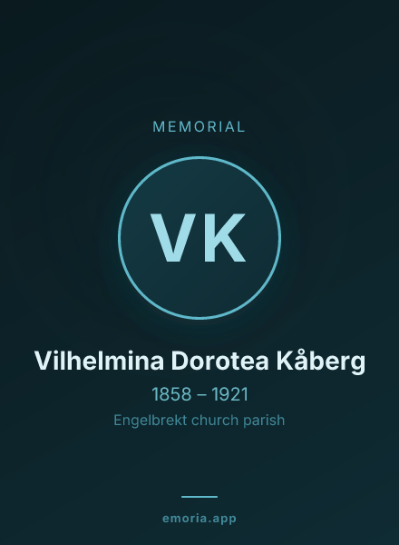 Memorial portrait of Vilhelmina Dorotea Kåberg