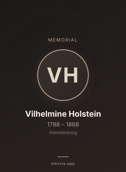 Memorial portrait of Vilhelmine Holstein
