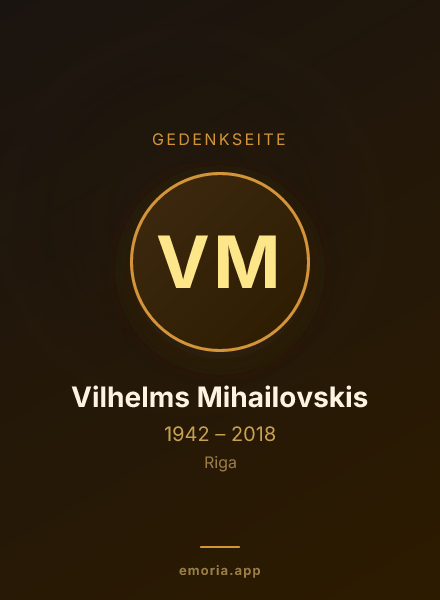 Gedenkportrait von Vilhelms Mihailovskis