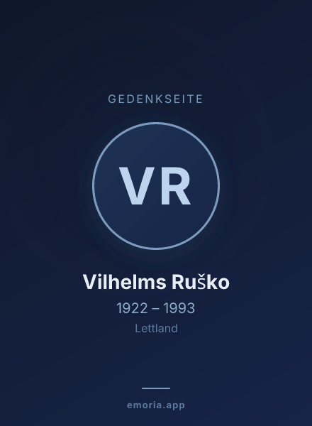 Gedenkportrait von Vilhelms Ruško