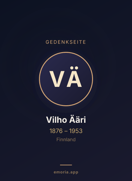Gedenkportrait von Vilho Ääri