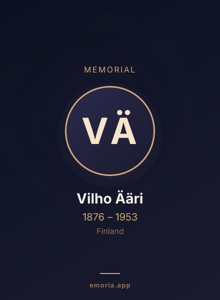 Memorial portrait of Vilho Ääri