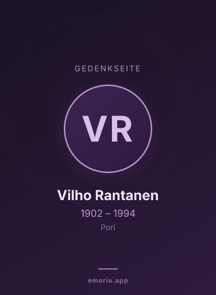 Gedenkportrait von Vilho Rantanen