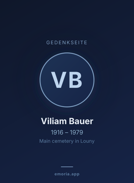 Gedenkportrait von Viliam Bauer